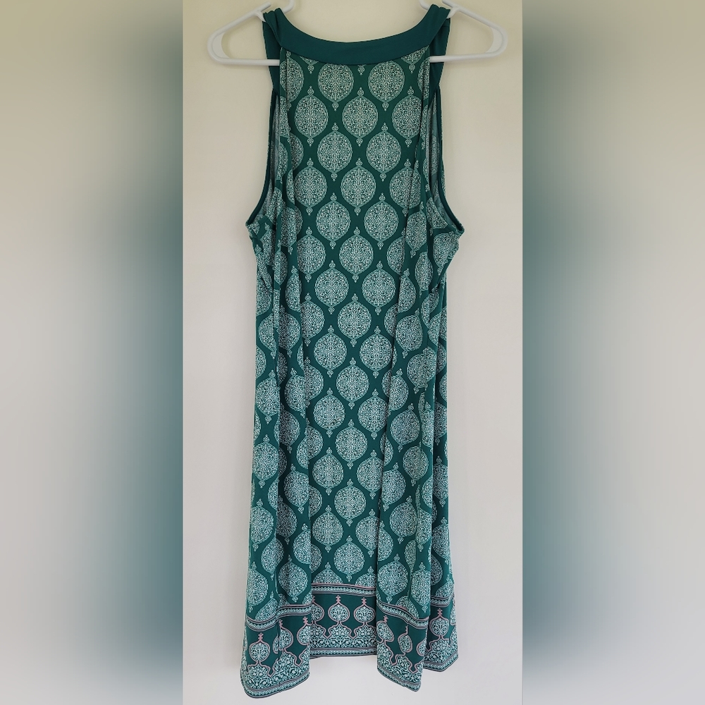 Magnolia Grace Women's Dress Sz. XL Green Shift Sleeveless Embroidered V-Neck - Picture 5 of 5
